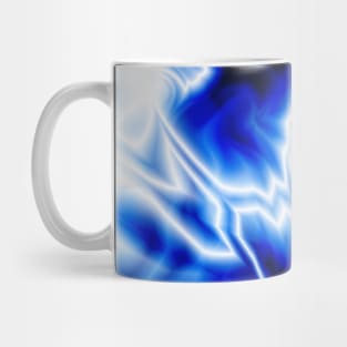 Blue Black and White Lightning Mug